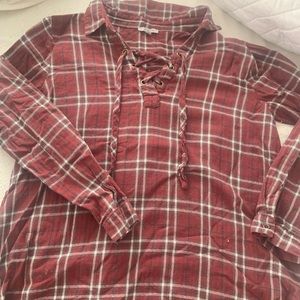Plaid Tunic Top